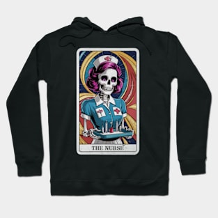 The Nurse Skeleton Tarot Card Funny Sarcastic Gothic Occult Hoodie